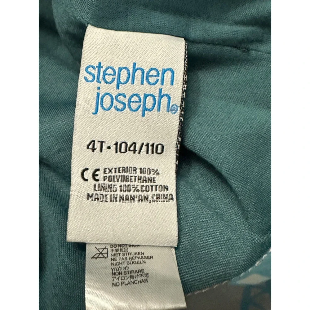 Stephen Joseph Kids 4T Construction Truck Rain Coat Grey Hooded Jacket NEW